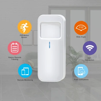 Tuya Smart Senzor de Mișcare PIR Detector Wifi Mișcarea Corpului Uman Senzor Inteligent APP de Viață Wireless Smart Home Securitate Alarmă Sistem