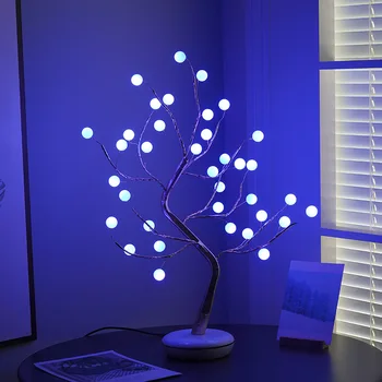 2022 mai Noi LED-uri Lumina de Noapte Upgrade Perla Prune Pom de Crăciun Lumina 32Key de la Distanță Lampă de Birou Pentru Nunta Dormitor Masă Lampă de Noapte