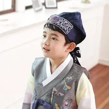 Coreeană Tradiționale Pentru Copii Pălărie Broderie Băiat Hanbok Capac Etapă Vechi