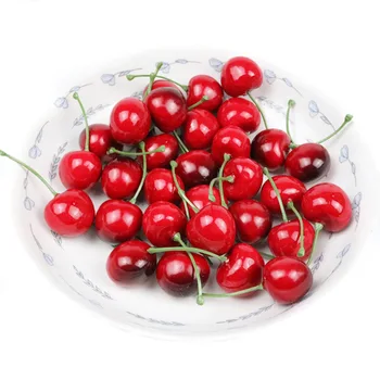 20buc Fals Cirese Artificiale de Fructe Model de Simulare Cherry Ornament Ambarcațiunile de Fotografie Alimente recuzită Partid Decor Decor Acasă