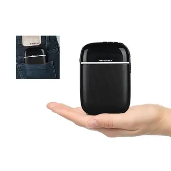APORO T3 Difuzor Bluetooth FM Radio, Card TF Music Player Cu Microfon Wireless UHF de Reducere a Zgomotului Mini HiFi Amplificator de Voce