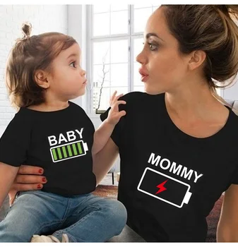 Familie de Potrivire Haine Look Potrivire Tinuta Amuzant Baterie Haine de Tata, Mama, Baiat Fata T-shirt pentru Tati Mami Mi-Baby Boy Fata 1 buc