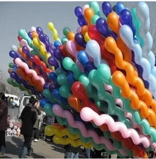 Gratuit Shipping100Pcs/Lot Colorate Lungă Spirală Latex Șurub Baloane , Festivalul Partidul Decor Baloane