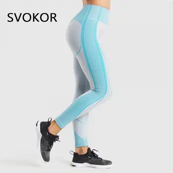 SVOKOR Prada Colanti Sport Femei Fitness Talie Mare Seamless Legging Push-Up Femme Exercițiu Activewear Formare Slăbire