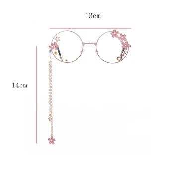 Drăguț Sakura Aripa Pandantiv Clar Optic Ochelari Ochelari Rama cires Oriental ochelari Obiectiv Clar Ochelari Rame Noi