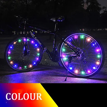 2022 NOU Colorat Impermeabil LED Roata de Bicicleta Luminile din Față și din Spate a Vorbit Lumini Ciclism Decor Cauciuc Benzi de Lumină Accesorii