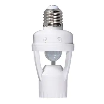 LED Lamp E27 Suport Șurub Bec Comutator de Control PIR Senzor de Mișcare Infraroșu Lumina E27 Lampă de Bază Titularul Adaptor de Priza