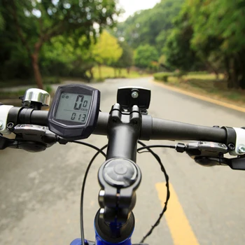 Rezistent la apa de Calculator pentru Biciclete Cu LCD Display Digital Biciclete Kilometraj Vitezometru Bicicleta, Accesorii Bicicleta prin Cablu Stopwatc