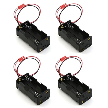 4Pack 6V Baterie 4XAA Recipient Caz, Titularul Ambalaj Cutie JST Plug Receptor Pentru HSP Redcat 1/8 1/10 RC Nitro Putere Camion Masina