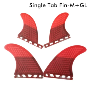 Single File de M+GL aripioare Quad-Aripioare de tip Fagure din Fibră de sticlă placă de surf fin 4 în per set 4 culori