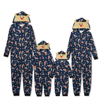 Toamna Cu Gluga Pijamale De Craciun Familia Potrivire Costume Pentru Adulti Pentru Copii Băiat Fată Copil Romper Vacanță De Familie Petrecere Purta Haine
