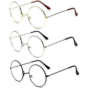 Femei/Bărbați Retro Rotund Mare Pahare Transparente Metal rama ochelari Accesorii Ochelari Ochelari Ochelari 3 Culori