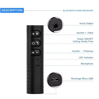 Handsfree Bluetooth Kit Auto Auto de 3,5 mm Jack Aux Bluetooth Wireless Muzica MP3 Adaptor Audio pentru Căști Receptor dropshipping 2020