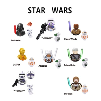 Star Wars Darth Vader TV6101 Blocuri Mace Windu Cărămizi C-3PO Cifre Ahsoka Tano Figurine Mini cifre Asamblare Jucarii