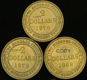 Canada 1870 1872 1888 2 Dolari, De Două Sute De Cenți Victoria Newfoundland Sute De Lei Aur Meserii Din Metal Alama Copia Fisei