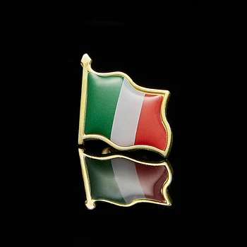 5PCS Italia Flag Metal Emailat Broșe Unisex Moda de Îmbrăcăminte Decor Insigna Ace