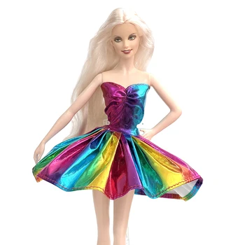 NK Oficial 1 Buc Papusa irizate Strălucitoare rochie de scena de dans rochie Pentru Papusa Barbie pentru Copii Dress Up Playmate Accesorii Cadou