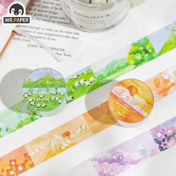 Domnul hârtie 6 Stiluri de Bandă Washi Creative DIY de Mână Contul Material Decorativ Scrapbooking Autocolant Eticheta Tationary Școală Supplie