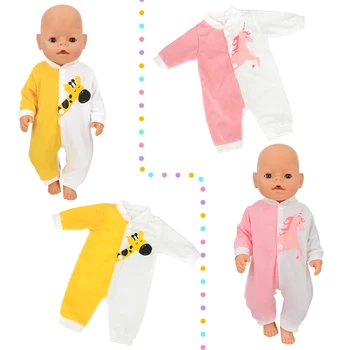 Unicorn cu Gluga Halat de baie Prosop Pentru Copil Nou-născut 43-45 CM sau 17-18 Inch Haine de Papusi Accesorii Pijamale de Dormit Quilt Copil Jucării