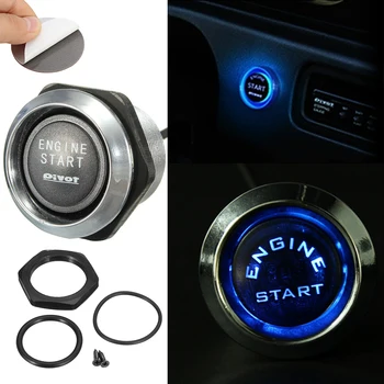 12V Auto Pornire Motor Buton Plastic Contactul Lumină Albastră Automobile Înlocuirea Starter Kit Accesorii