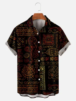 Camisas Hombre Para 2022 Nou Element Creator de Imprimare Tricou Casual de Vara Vrac Cămașă cu mânecă Scurtă pentru Bărbați Îmbrăcăminte