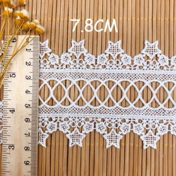 1Yard Lățime:7,8 cm Poliester Mătase Stele Simetrie Bilaterală Dantela Lolita Fusta Rochie de Mireasa Accesorii de Îmbrăcăminte(ss-2129)