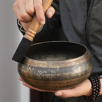 7 Dimensiuni Tibetane Cântând Castron Manual De Muzică Din Alamă Buddha Castron Sunet Budist Furnizează Religioase Acasă Decorare New Sosire