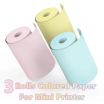 Mini Imprimanta, Hartie de 57mm Latime Culoare Alb Continuă Hârtie Auto-Adeziv Autocolant Transparent Role pentru Portabil HD Photo Printer