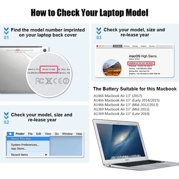 Coeknn A1405 A1406 A1375 A1965 Baterie Laptop Pentru Apple MacBook Air 13