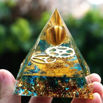 Naturale De Ochi De Tigru Piramide Orgonice Vindecare Cristale De Energie Reiki Chakra Multiplicator Olivina Piatra Meditație Norocos Aduna Pietre