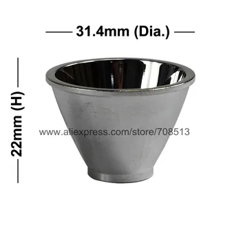 31.4 mm(D) x 22mm(H) SMO Reflector din Aluminiu