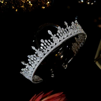Coroana de mireasă Petrecere de Nunta Frizură ASNORA Spumante Mireasa Accesorii de Par, Bijuterii Princess Crown A01094