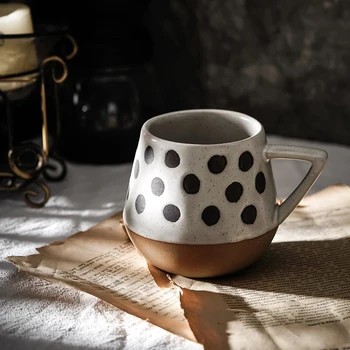 Florale Cani Ceramice, Cani Cu Maner Nordic Geometrie Cana De Cafea Pentru Cafea Ceai Lapte Fulgi De Ovăz Creative Cadouri Drinkware