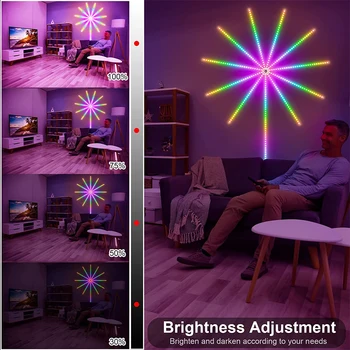 Smart LED Strip de Control APP DIY focuri de Artificii Muzica, Lumini cu Telecomanda lumini de Neon de Crăciun Dormitor Petrecere de Nunta de Decorare