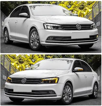 Farurile cu LED Pentru VW Volkswagen Jetta 2012-2018 Cu Pornire de Animație Secvențială Indicator Lampă Față de Asamblare