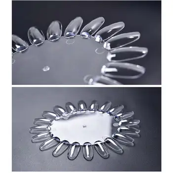 KADS 1 buc Oval de Unghii de Arta Afișare Diagramă Naturale Jante de 20 De Sfaturi Formatori Practică Elipsă Plastic Gel de unghii Placă