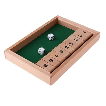 Din lemn Închis la Cutie de Tabla de Joc cu 2 Zaruri și Numărul de Joc pentru 2-4 Jucători