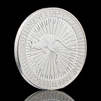 Placat cu argint Australian Kangaroo 1OZ Elisabeta a II-a Regina Australia magazin de Suveniruri Monede Medalie de Monede de Colectie