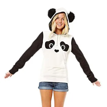 Drăguț Panda Hanorace De Toamna Tricou Femei Pulover Feminin Panda Minunat Print Jachete Pentru Femei Toamna Hanorace Trage Femme