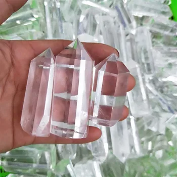 Naturale Alb Cristal De Fluorit Cristale De Cuarț Pietre Punct De Vindecare Hexagonale Bagheta Tratament Wicca Meditație