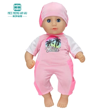 Haine papusa de moda costume de baie fara bretele, cu paiete fusta pentru 43 cm jucarie nou-născut baby doll 18 Inch American doll