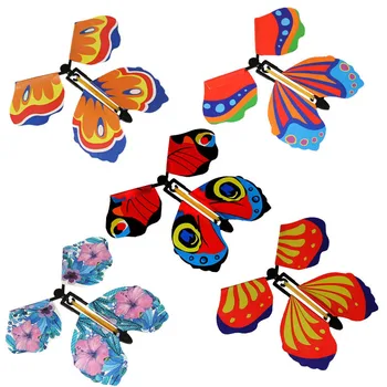 Magic Hârtie Zboară Fluture Lucrat Banda Elastica Jucării De Mână Transformare Multi Fluture Recuzită Adulți Haioase Jucarii Si Cadouri Surpriza