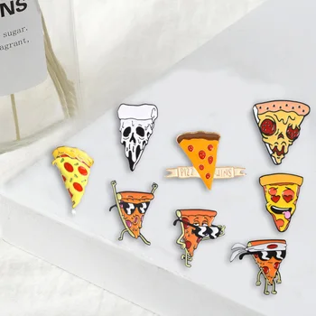 PIZZA CÂȘTIGĂ design Distractiv Insigne, Broșe Pizza serie Minunat Denim Email ace de rever festival de Cadouri pentru copii, Bijuterii en-gros