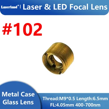 LED laser universal lentila de focalizare de sticlă distanță focală 4.05 mm shell M9 6.5 mm lungime