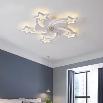 Ventilatoare de tavan cu Lumini de Control de la Distanță Iluminat Interior pentru Camera de zi Dormitor Decor Acasă LED-uri de Înaltă Luminozitate Ventilator Lampa
