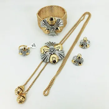 Italian de înaltă calitate de culoare de aur de bijuterii pentru femei Africane bijuterii șirag de mărgele moda bijuterii colier cercei bratara bijuterii