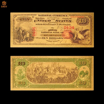 Produs nou, Culoare NE-Bani de Hârtie de 10 Dolari Bani de Aur a Bancnotelor Replica Facturi False Pentru Colectie