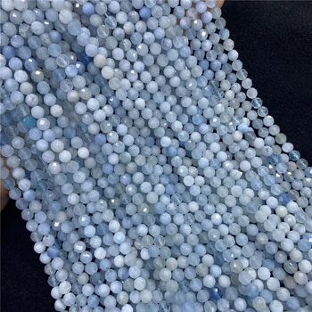 En-gros Naturale Acvamarine Margele Fatetate accesorii 5/6mm Moda Farmece Cristal DIY Gem Margele Pentru a Face Bijuterii Brățară