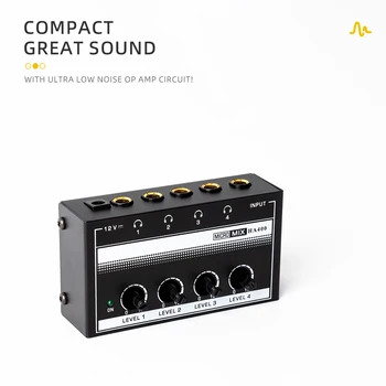 Mic 2U HA400 Ultra-Compact Amplificator Audio 4 Canale Mini Amplificator pentru Căști Stereo Cu Adaptor de Alimentare de la UE NE-Adaptor Priza