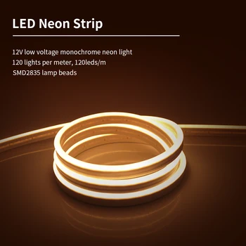12V Neon LED Strip Lumină Cu oprire UE NE-a UNIT AU Plug 2835 SMD 120LEDs/m, rezistent la apa 6X12M Flex Banda Coarda Lampa Decor Acasă